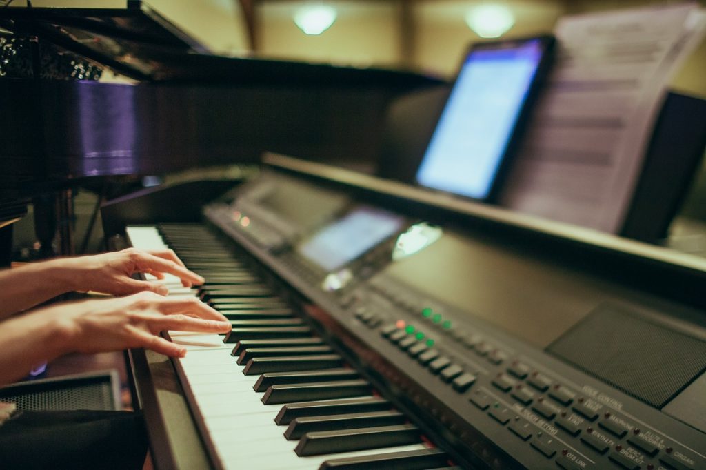 Piano playing